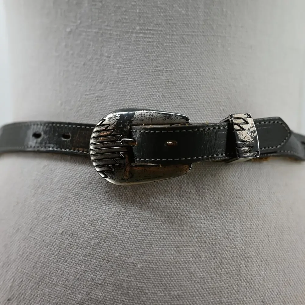 Western Gray Belt XS 26 Skinny Braided Cowgirl Festival USA